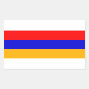 VIER armenische Staatsflagge Rechteckiger Aufkleber