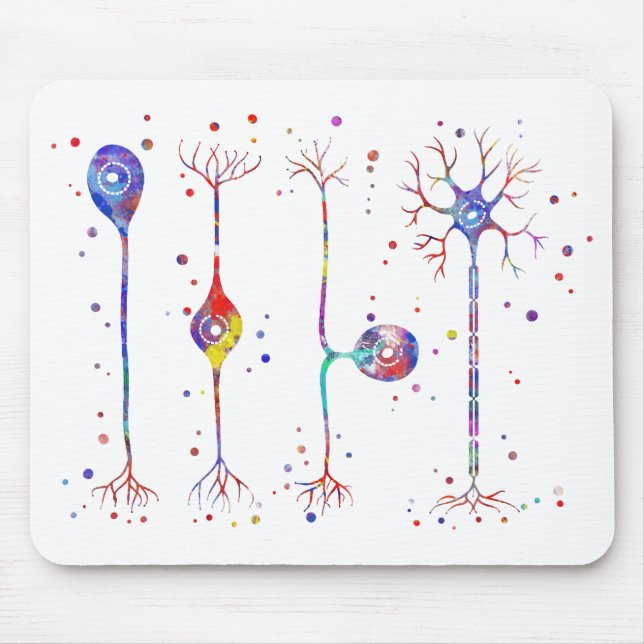 Vier Arten von Neuronen Mousepad (Vorne)