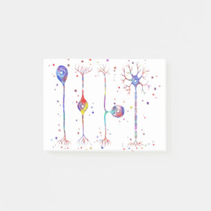 Vier Arten von Neuronen Post-it Klebezettel