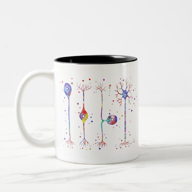 Vier Arten von Neuronen Zweifarbige Tasse (Links)