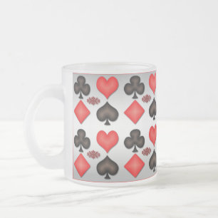 Vier Asse Kartenspielen Tasse Silver Hintergrund