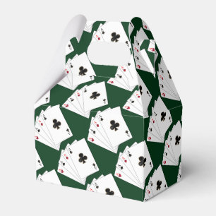 Vier Asse Playing Cards Muster Gable Favor Box Geschenkschachtel