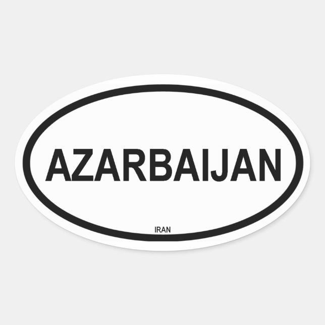 VIER "Azarbaijan" Ovaler Aufkleber (Vorderseite)