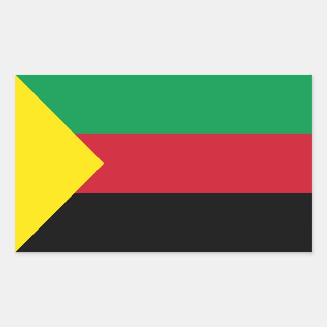 VIER Azawad-Flag Rechteckiger Aufkleber (Vorderseite)