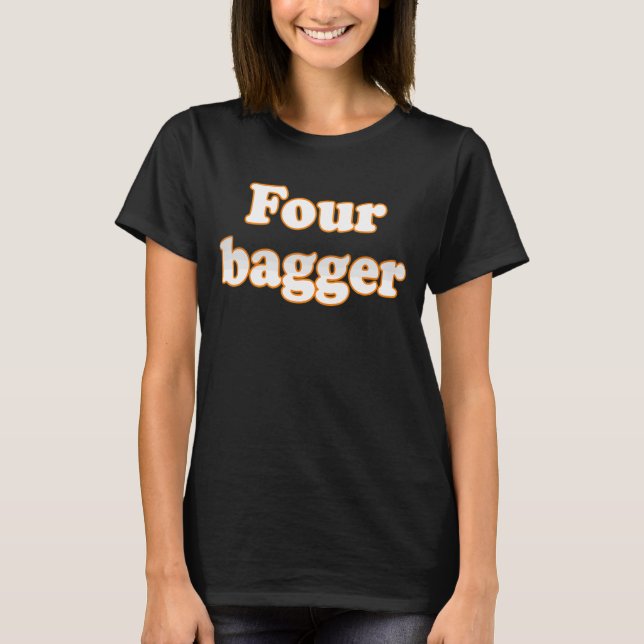 Vier-Bagger-Ecke für Cornhole Player T-Shirt (Vorderseite)