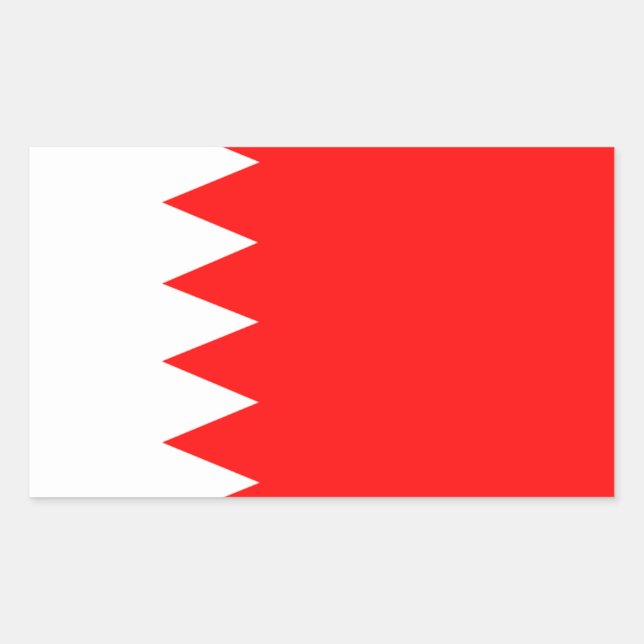 VIER Bahrain Flag Rechteckiger Aufkleber (Vorderseite)