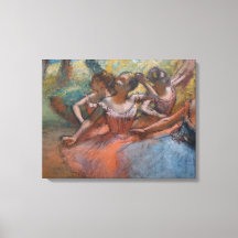 Vier Ballerinas auf Bühne (Ballett) (von Edgar Deg