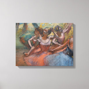 Vier Balletttänzer auf Bühne von Degas Leinwanddruck