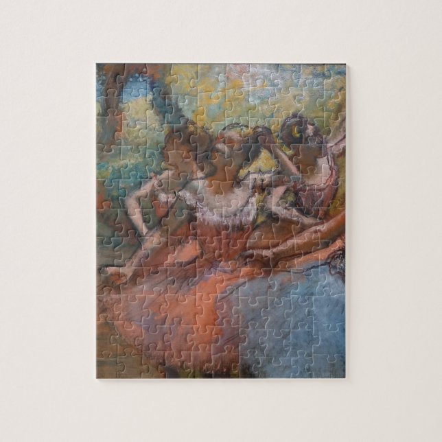 Vier Balletttänzer auf Bühne von Degas Puzzle (Vertikal)