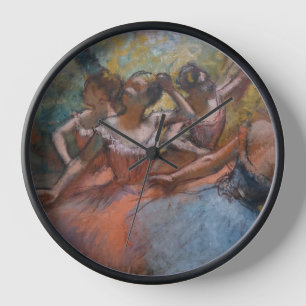 Vier Balletttänzer auf Bühne von Degas Uhr