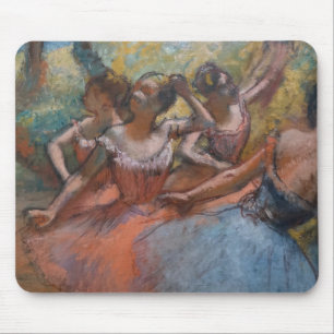 Vier Balletttänzerinnen auf der Bühne von Degas Mousepad