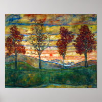 Vier Bäume | Egon Schiele |