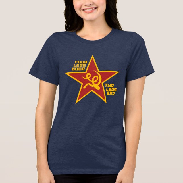 Vier Beine gut Tri-Blend Shirt (Vorderseite)