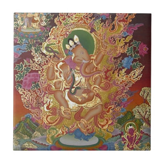 Vier-Bewaffnete Ganesh Fliese
