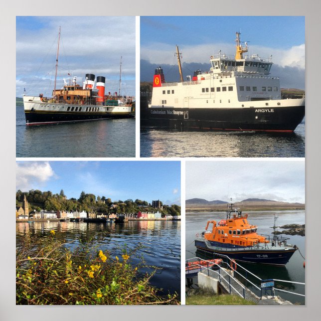 Vier Bilder Poster von Scottish Boats & Scenery (Vorne)