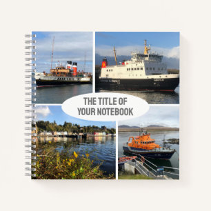 Vier Bilder von Scottish Boats & Scenery Notizbuch