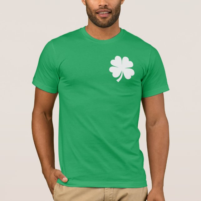 Vier-Blatt-Glücksklee St. Patrick's Day T-Shirt (Vorderseite)