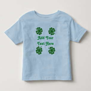 Vier Blatt-Klee 2 kundenspezifische Kinder Kleinkind T-shirt