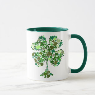 Vier-Blatt-Klee-Irischer-Kaffeebecher Tasse