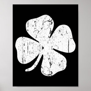 Vier-Blatt-Klee-Shirt Männer Frauen Kinder St. Pat Poster