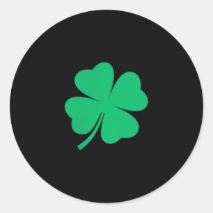 Vier-Blatt-Klee-Tasche irischer Shamrock Stpatrick Runder Aufkleber
