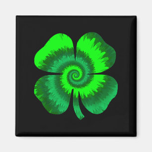 Vier-Blatt-Klee-Tie-Dye-St.-Patricks-Tag-Glücksshi Magnet