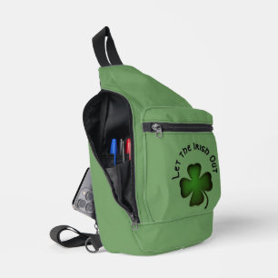 Vier-Blatt-Kleeblatt-Lass die Iren auf Grün los Be Crossbody Bag