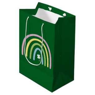Vier-Blatt-Kleeblatt-Regenbogen St. Patrick's Day Mittlere Geschenktüte
