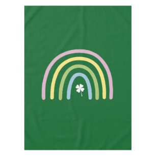 Vier-Blatt-Kleeblatt-Regenbogen St. Patrick's Day  Tischdecke