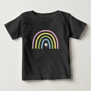 Vier-Blatt-Kleeblatt-Regenbogen-St.-Patricks-Tag  Baby T-shirt