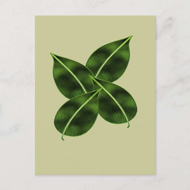Vier Blätter Posctcard Postkarte (Vorderseite)