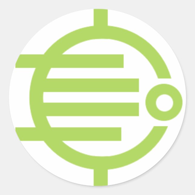 Vier Blätter Rundaufkleber Runder Aufkleber (Vorderseite)