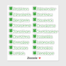 Vier Blätter schließen benutzerdefinierte Aufklebe Aufkleber