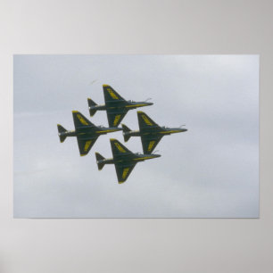 Vier blaue Engel A-4s in Diamond Poster