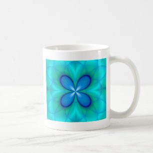 Vier blaue Petalen Tasse