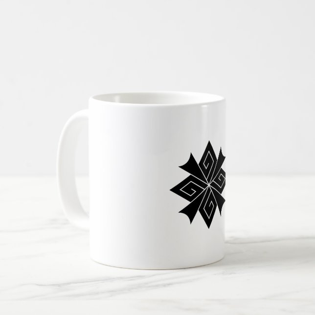 Vier Blitzschrauben mit Donnerknallen Kaffeetasse (Vorderseite Links)