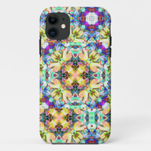 Vier Blumen-Kaleidoskop iPhone Fall 11 Hülle