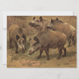 Vier Boars in einer französischen Landschaft (von  Karte