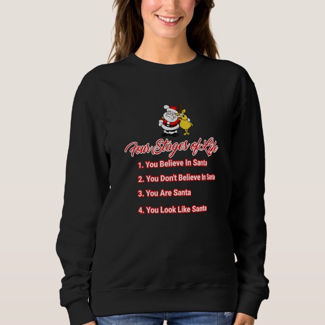 Vier Bühnen Santa Rentier Sweatshirt (Vorderseite)