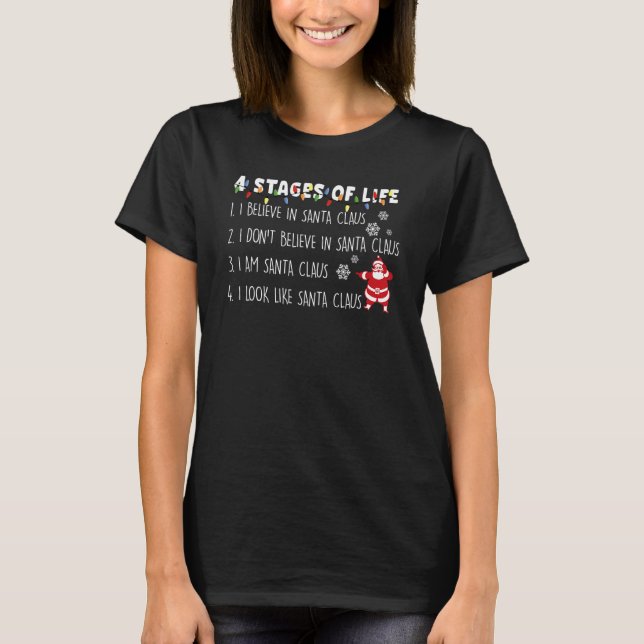 Vier Bühnen Weihnachtsmann T-Shirt (Vorderseite)