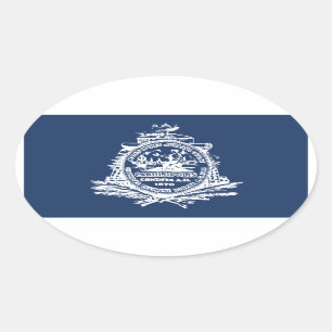 VIER Charleston, Sc-Flagge Ovaler Aufkleber