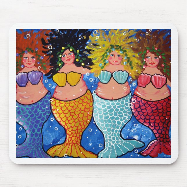 Vier Chubby-Mermaier Mousepad (Vorne)