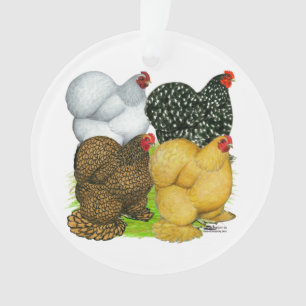 Vier Cochin Hens Ornament