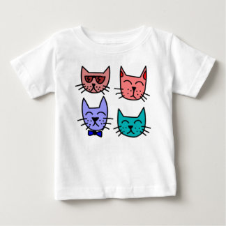 Vier Coole Katzen Ruffle T-Shirt