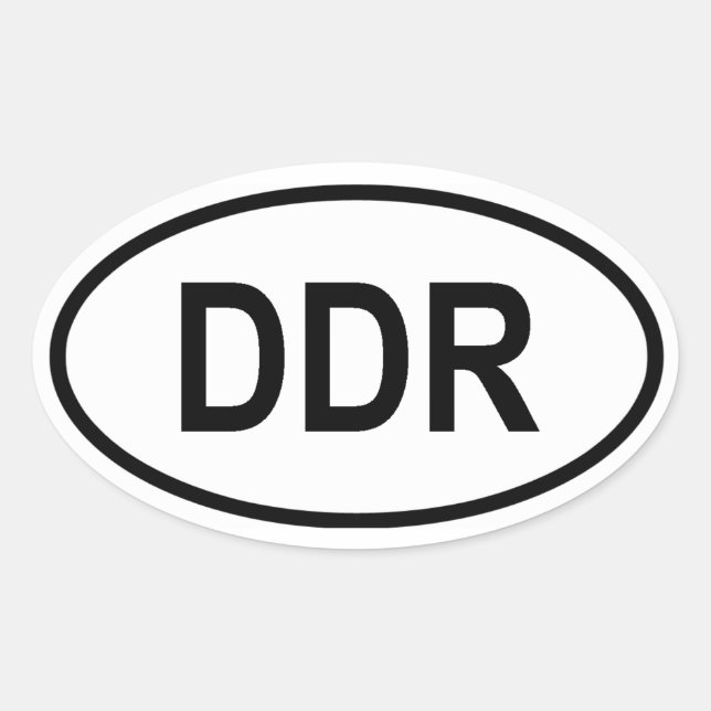 VIER DDR OVALER AUFKLEBER (Vorderseite)