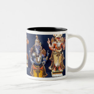 Vier der Inkarnationen von Vishnu Zweifarbige Tasse