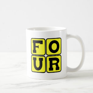 VIER der Platz Nummer Design Funny Age Jahre alt Tasse