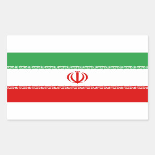VIER derzeitige Flagge des Iran Rechteckiger Aufkleber
