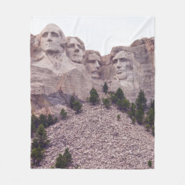 Vier des Mount Rushmore Fleecedecke