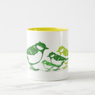 Vier die Vogel-Tasse Zweifarbige Tasse